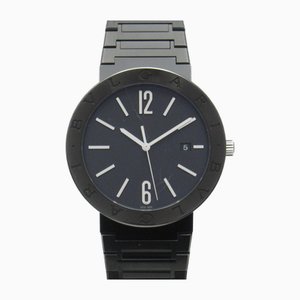 Reloj de pulsera DLC de acero inoxidable negro de Bvlgari