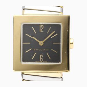 Montre à Quartz Quadrato en Acier Or 18k et Poli de Bvlgari