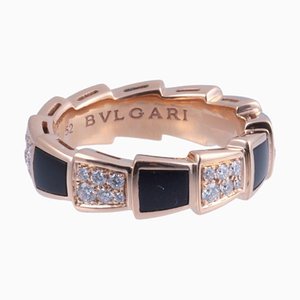 Serpenti Viper Ring in Pink Gold from Bvlgari