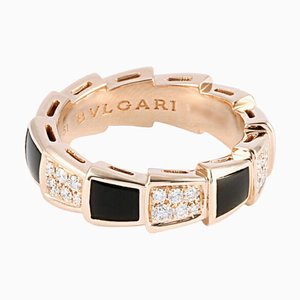 Serpenti Viper Ring in Pink Gold from Bvlgari