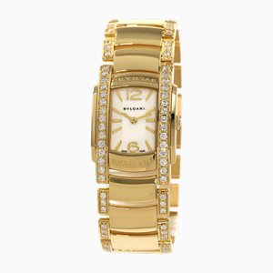 Bvlgari Aa31g Ashoma Belt Bezel Edge Diamond Watch K18 Yellow Gold K18yg Womens