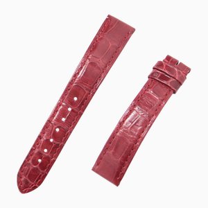 Rotes Leder Damenuhrenarmband von Cartier
