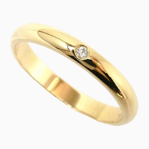 Anillo de bodas de oro amarillo y diamantes de Cartier