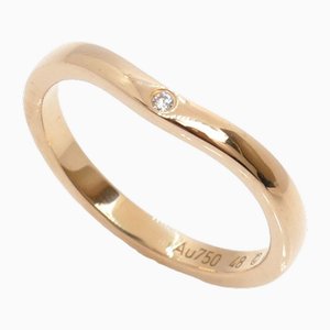 Pink Gold Ballerina Curve Wedding Ring with Diamond from Cartier