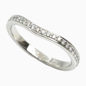 Platinum Ballerina Curve Half Eternity Ring with Diamond from Cartier