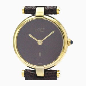 Reloj para mujer Must Vendome de cuarzo bañado en oro vermeil de Cartier