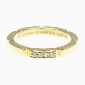 Anello Maillon Panthere in oro giallo 18 carati con diamanti 4P di Cartier