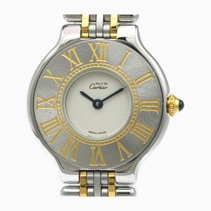 Montre à Quartz pour Femme Must 21 en Acier Plaqué Or de Cartier