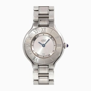 Reloj para mujer Must21 Vantian W10109t2 con esfera plateada de cuarzo de Cartier