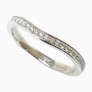 PT950 Platinum Ballerina Curve Half Eternity Diamond Ring from Cartier