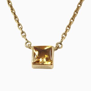 Tank Citrine Necklace K18yg Yellow Gold from Cartier