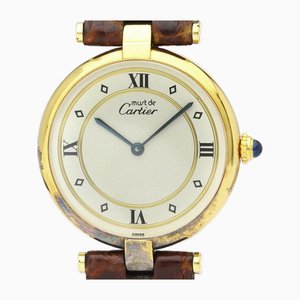 Reloj para mujer de cuarzo bañado en oro Must Vendome de Cartier