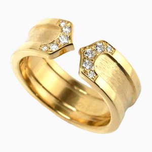 Anello K18YG in oro giallo con diamanti C2 di Cartier