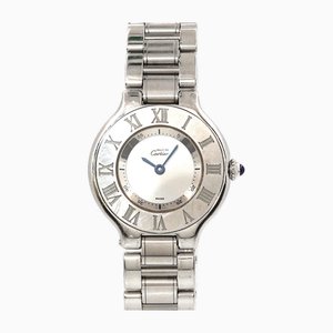 Montre Femme Must21 Vantian W10109t2 Cadran Argenté Quartz de Cartier