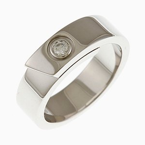 Anillo Cartier de oro blanco [18 k] con diamantes en plata