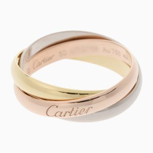 Cartier Trinity Current Model #50 Gold No. 10 Womens K18yg/Wg/Pg Ring