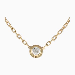 Damour Diamant Leger Sm Approx. 0.09ct Necklace 18k K18 Pink Gold Diamond Ladies from Cartier
