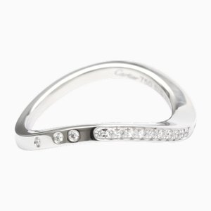 Nouvelle Vague Diamond Ring White Gold [18k] Fashion Diamond Band Ring argento di Cartier