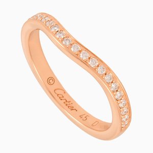 Ballerina Curve Wedding Ring Half Diamond from Cartier