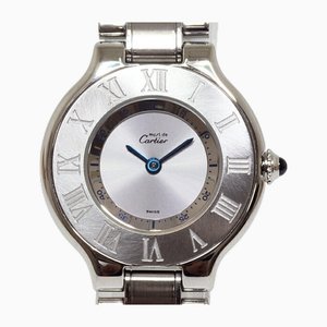 Reloj para mujer Must 21 W10109t2 con esfera plateada de cuarzo de Cartier