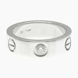 Love Ring 1p Diamond Ring White Gold [18k] Fashion Diamond Band Ring Silver from Cartier
