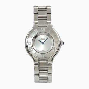 Montre Femme Must21 Vantian W10109t2 Cadran Argenté Quartz de Cartier