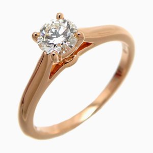#47 0.32ct Diamond Solitaire Womens Ring 750 Pink Gold No. 7 from Cartier