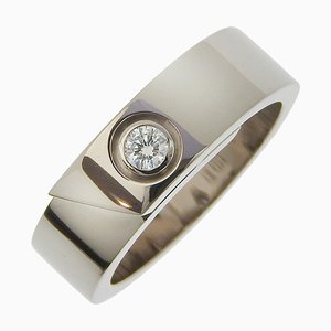 Anniversary K18 White Gold X Diamond Size 8.5 Womens Ring from Cartier