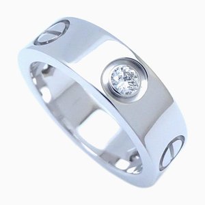 Love Ring 3p Diamond # 50 Half K18wg White Gold di Cartier