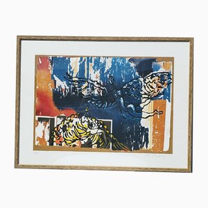 Mimmo Rotella, L'Angelo Cattivo, Serigrafía & Collage, Enmarcado