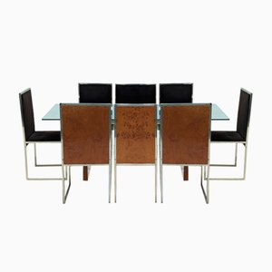 Dining Table & Chairs from Fratelli Orsenigo, 1970s, Set of 9