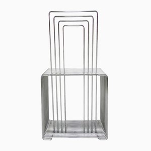Set of Wire Cube Chairs with Insertable Backrests attributed to Verner Panton, 1970s