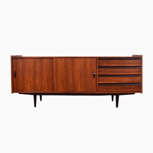 Mid-Century Walnut Sideboard by R. Hałas, 1960s.