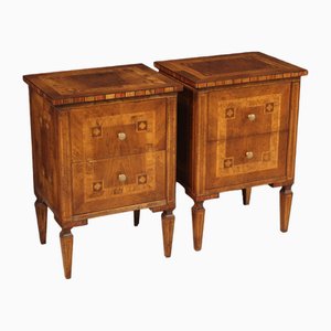 Louis XVI Style Inlaid Bedside Tables, 1970, Set of 2