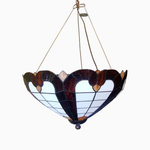 Hanging Light with Stained Glass by Anatoly Grischenko, 1990s