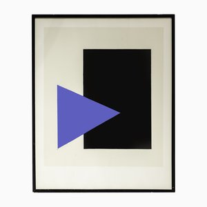 Kasimir Malewitsch, Blaues Dreieck & Schwarzes Quadrat, 1980er, Siebdruck