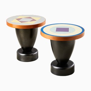 Lipari Side Tables by Ettore Sottsass for Zanotta Italy, 1992, Set of 2