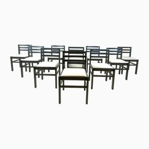 Vintage Brutalist Dining Chairs, 1970s, Set of 10