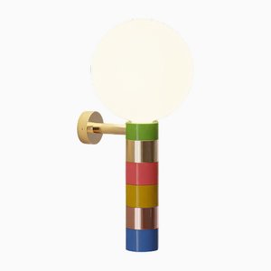 Donna Sconce in Brushed Brass and Copper Glass by Ateliers Marine Breynaert