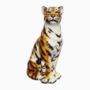 Estatua de tigre de cerámica de Ceramiche Boxer