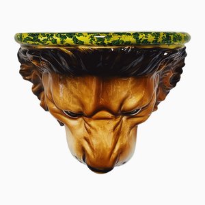 Wall Shelf Lion in Ceramic by Ceramiche Boxer