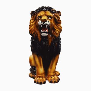 Statue Lion en Céramique par Ceramiche Boxer