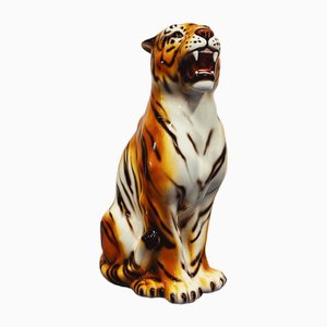 Estatua de tigre de cerámica de Ceramiche Boxer