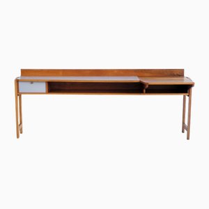 Console in Flamed Walnut and Gray Formica, Italy, 1955