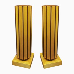 Vintage Kannelierte Säulen, 2er Set