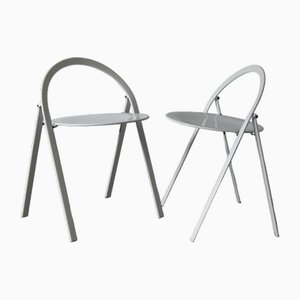 Mid-Century Italian Folding Chairs by Giorgio Cattelan for Cidue, Italy, 1970s, Set of 2