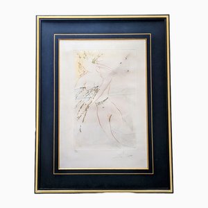 Salvador Dali, Thou Art All Faire My Love, Song of Songs, 1971, Hand-Signed Etching with Gold