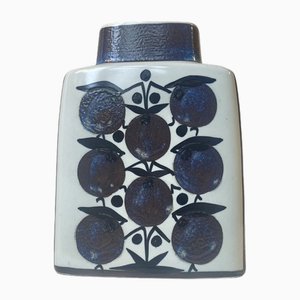 Glazed Ceramic Vase with Blueberries from Royal Copenhagen, 1960s