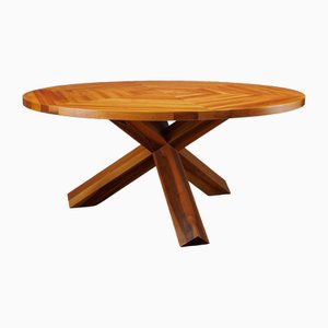 Vintage La Rotonda Table in Walnut from Cassina, 1980s