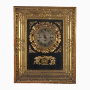 Horloge Murale Vintage en Bois Doré